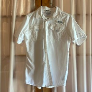 Columbia PFG white shirt boys size XL 18-20